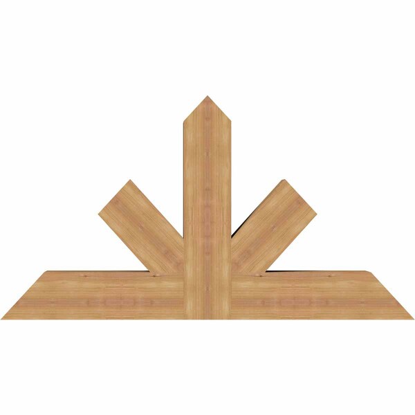 Ekena Millwork Saratoga Timber Gable Bracket, Western Red Cedar, 48"W x 26"H x 5 1/2"D x 5 1/2"F, 13/12 Pitch GBW048X26X0606SAR00SWR - main